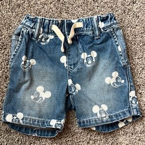 Disney Gap Mickey adjustable waist boys shorts size 4T